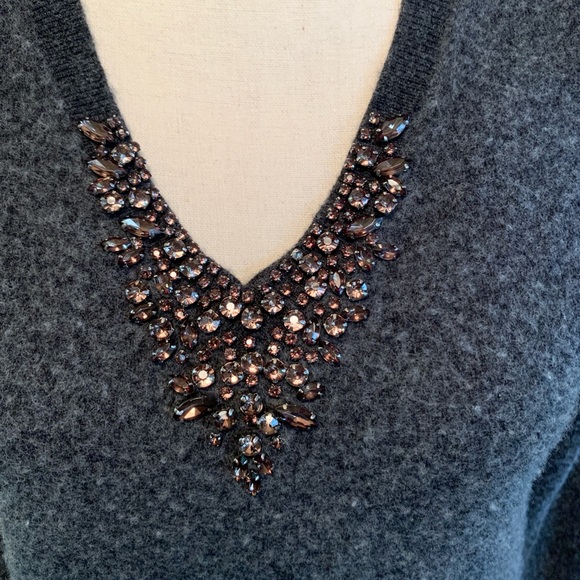 White Label The White Company Women Gray Cashmere Wool Dress Sz 12 UK/6-8 US - Picture 3 of 8